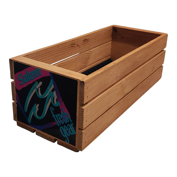 Vintage Salem Cigarettes Wood 24 CD Storage Holder Crate Promo Retro '90s - Picture 4 of 7